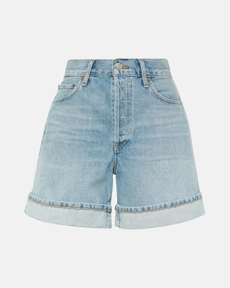 AGOLDE High-Rise Jeansshorts Dame Blau