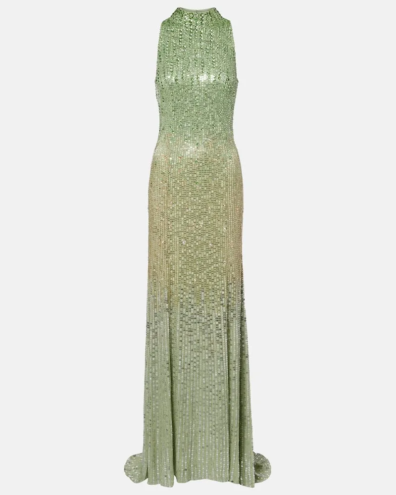 Jenny Packham Verzierte Robe Benie Grün