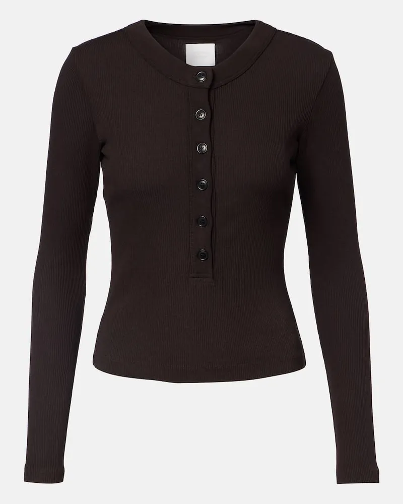 Citizens of humanity Longsleeve aus Rippstrick Braun