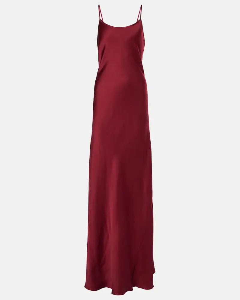 Victoria Beckham Robe aus Satin Rot