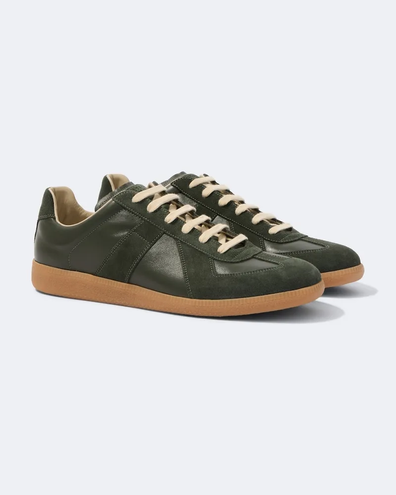 Maison Margiela Sneakers Replica aus Leder Grün