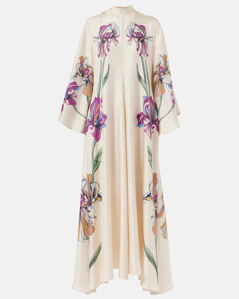 La DoubleJ Kaftan Magnifico aus Seiden-Twill Multicolor