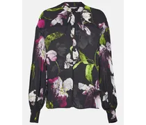 Bedruckte Bluse aus Crêpe