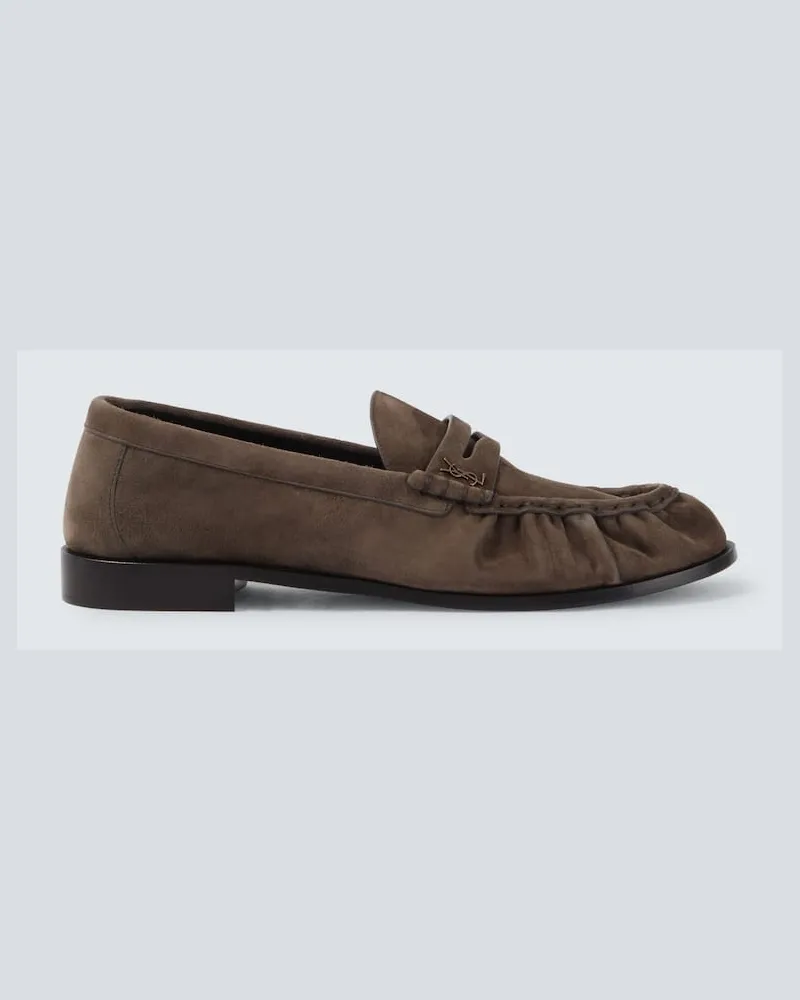 Saint Laurent Loafers Le Loafer aus Veloursleder Braun