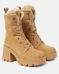 Bogner Schnuerstiefel Seoul 1B aus Veloursleder Beige