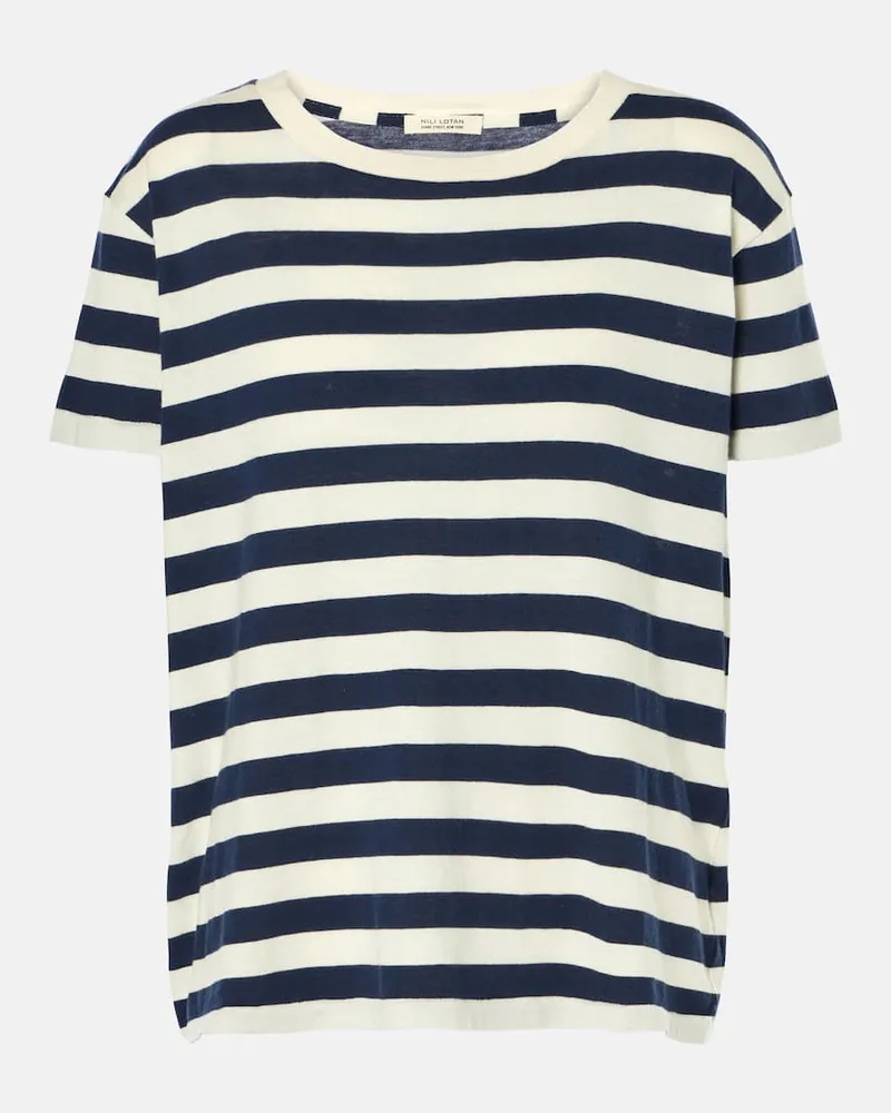 Nili Lotan T-Shirt Brady aus Baumwolle Blau