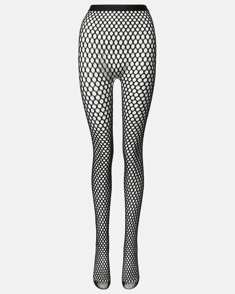 WARDROBE.NYC X RHW Strumpfhose Web aus einem Wollgemisch Schwarz