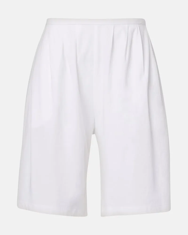 KHAITE Bermuda-Shorts Poppy aus Baumwolle Weiß