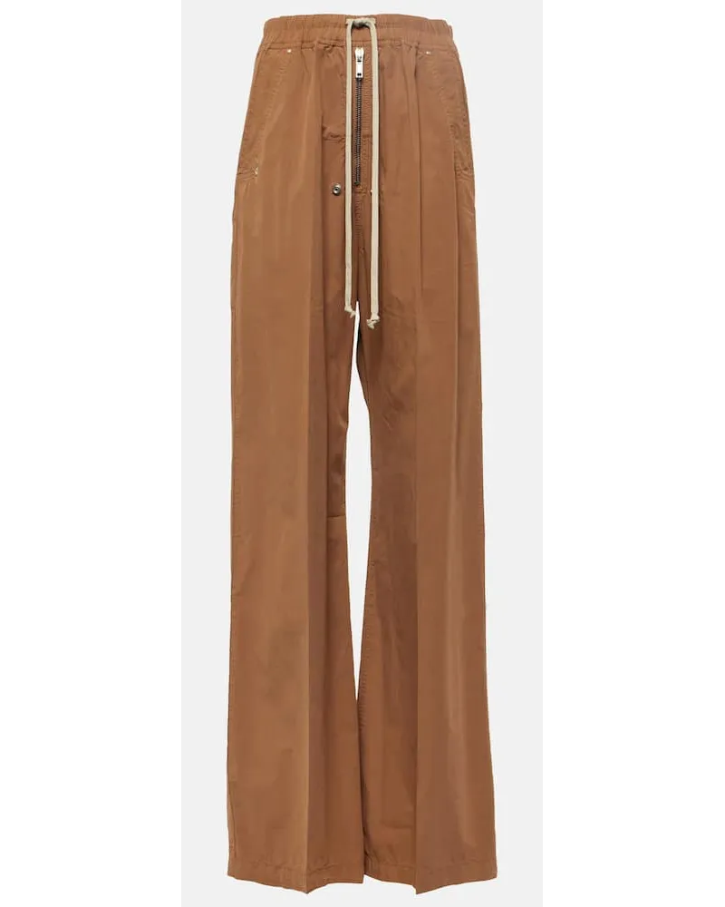 Rick Owens DRKSHDW Hose Geth Bela aus Baumwolle Braun