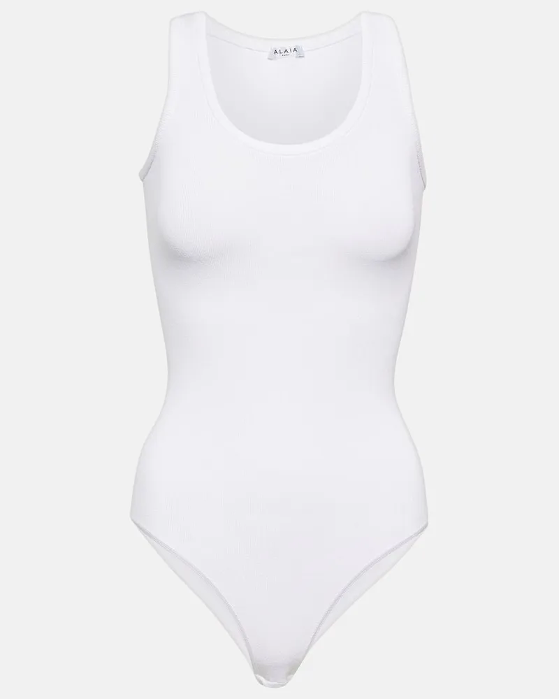 Alaïa Alaïa Body aus Strick Weiß