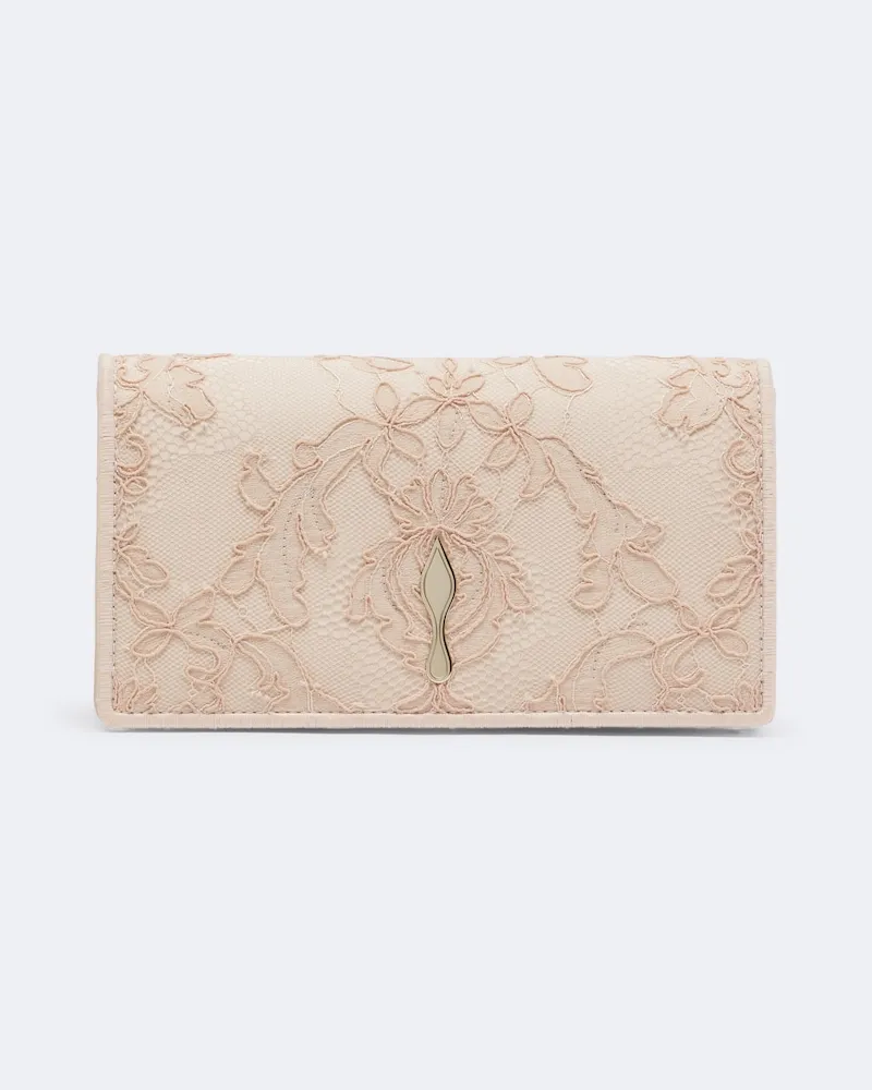 Christian Louboutin Clutch Bettina Small mit Spitze Rosa
