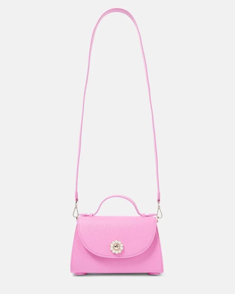 Simone Rocha Schultertasche Pochette Valentine aus Leder Pink
