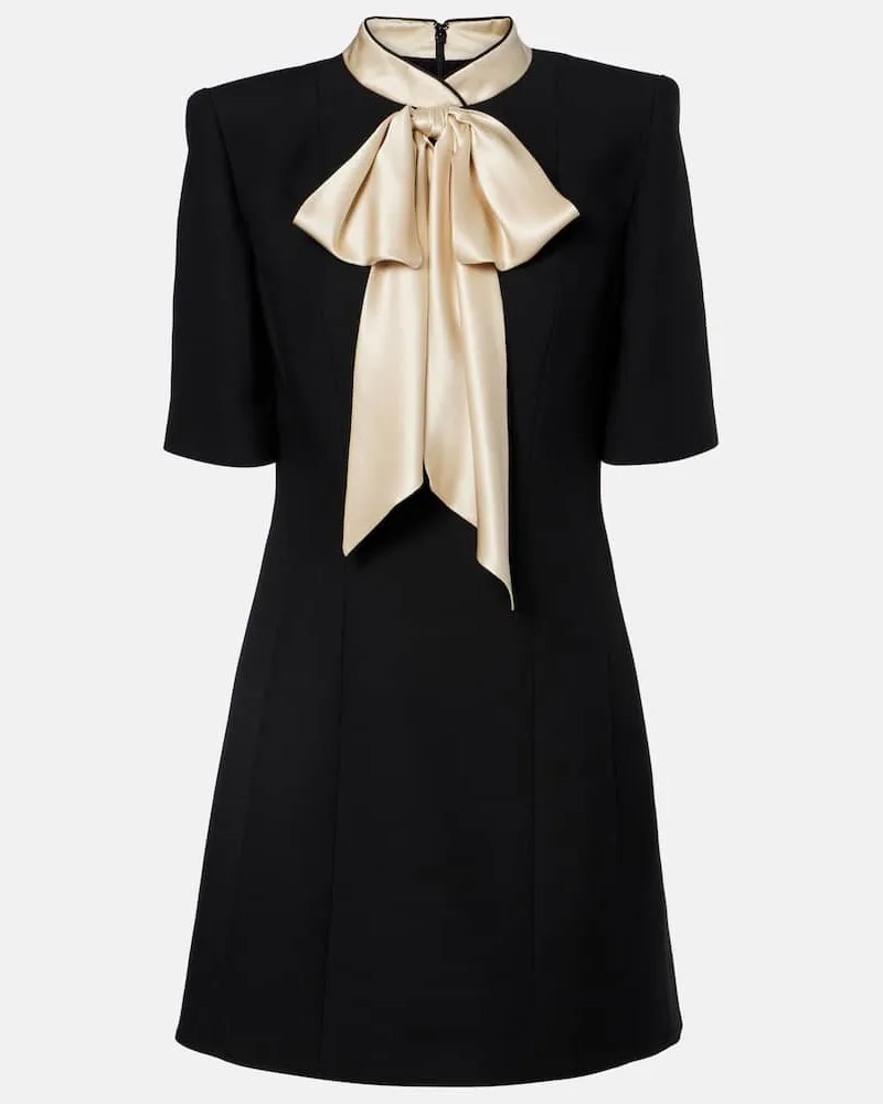 Valentino Garavani Minikleid aus Wolle und Seide Schwarz