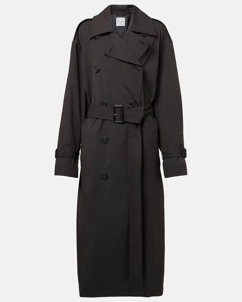 Totême Trenchcoat aus einem Baumwollgemisch Schwarz
