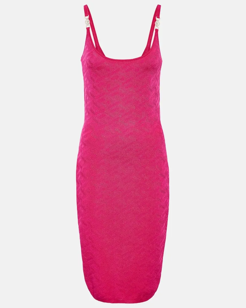 Versace Midikleid La Greca Medusa '95 Rosa