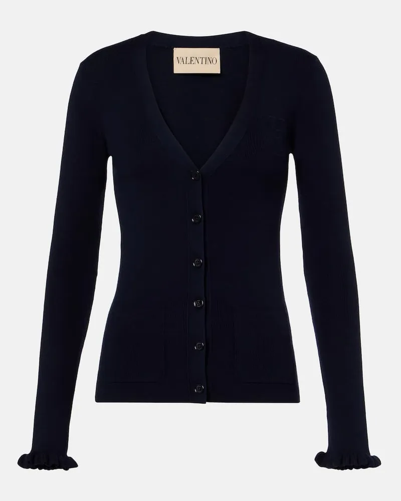 Valentino Garavani Cardigan aus Schurwolle Blau