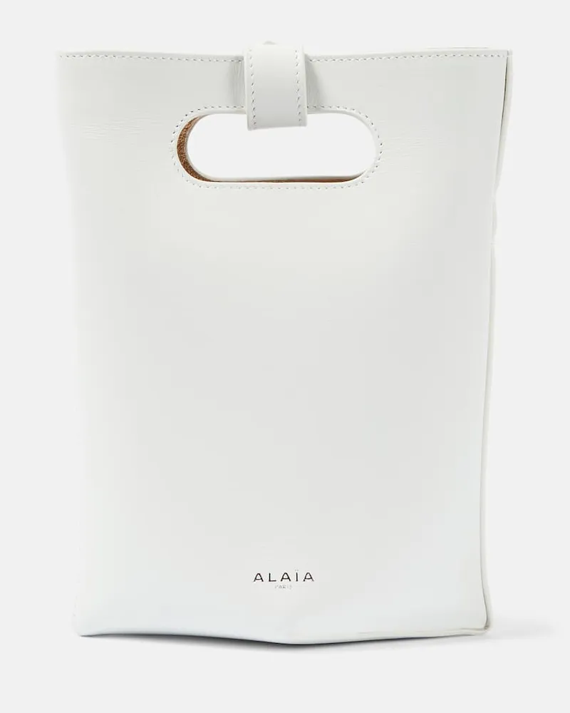 Alaïa Alaïa Tote Bag Folded Small aus Leder Weiß
