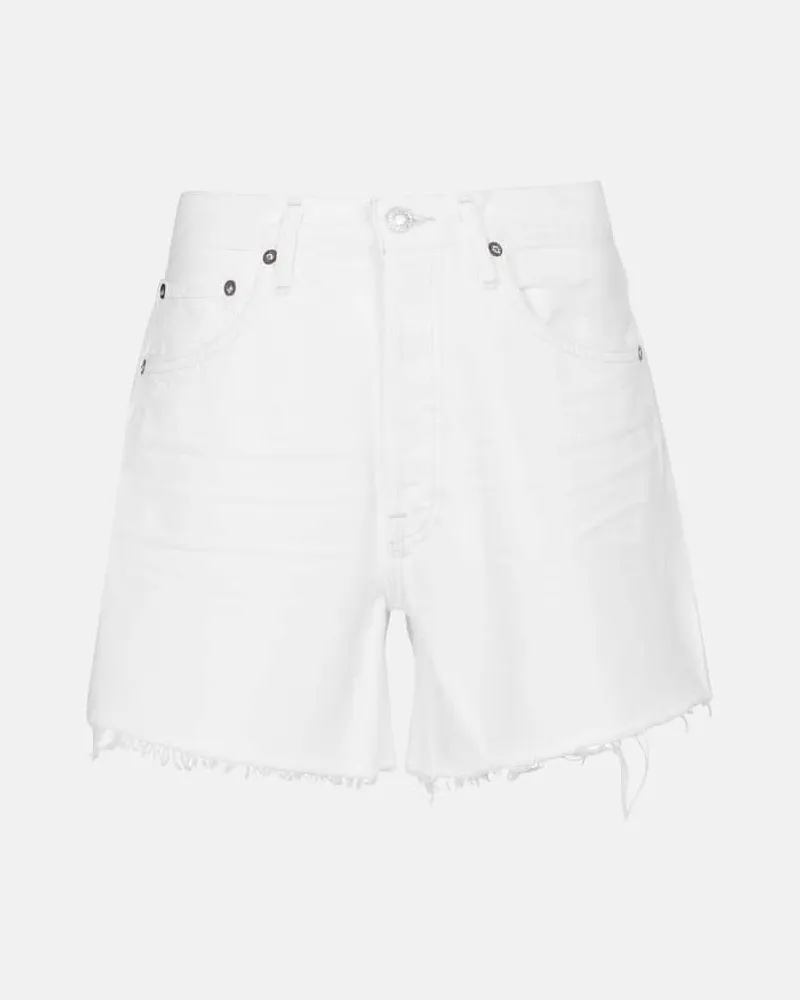 AGOLDE Mid-Rise Jeansshorts Parker Weiß