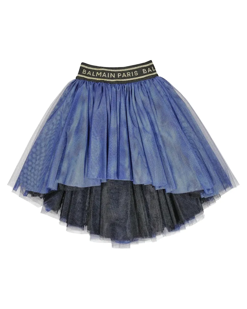 Balmain Rock aus Tüll Blau