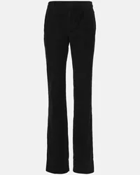 Saint Laurent Low-Rise Bootcut Jeans Schwarz