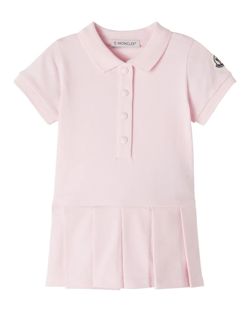 Moncler Baby Polokleid aus Piqué Rosa