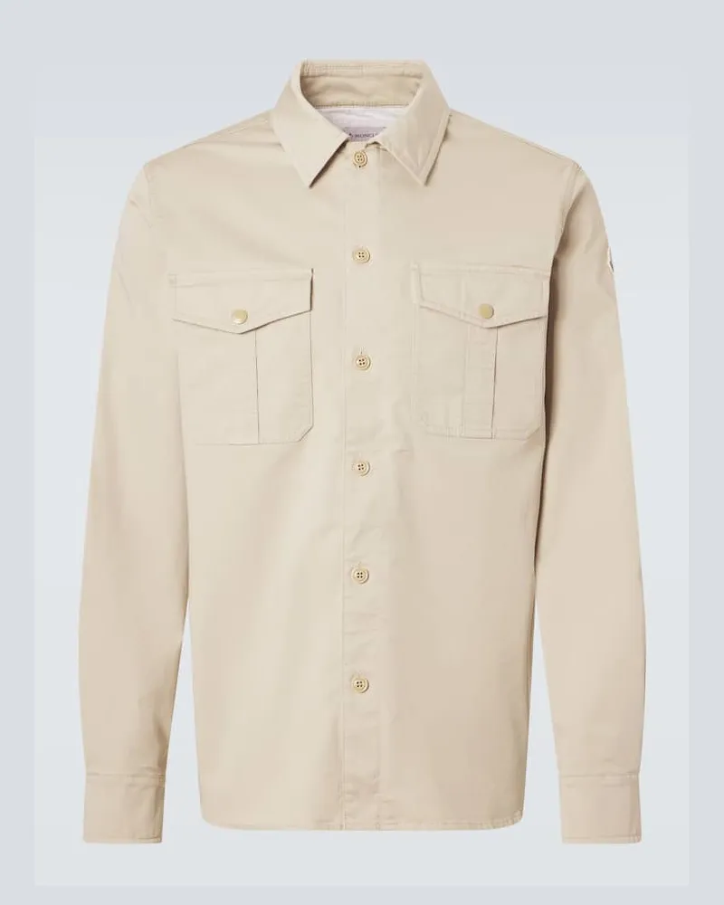 Moncler Hemd aus Baumwolle Beige