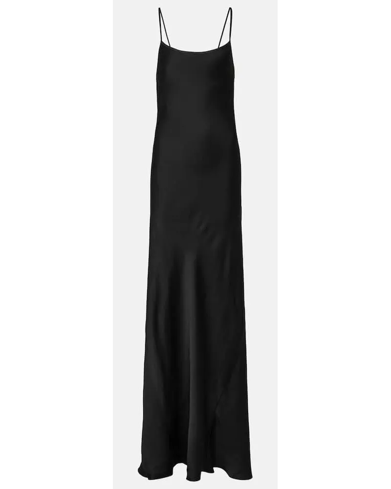 Victoria Beckham Slipdress aus Satin Schwarz