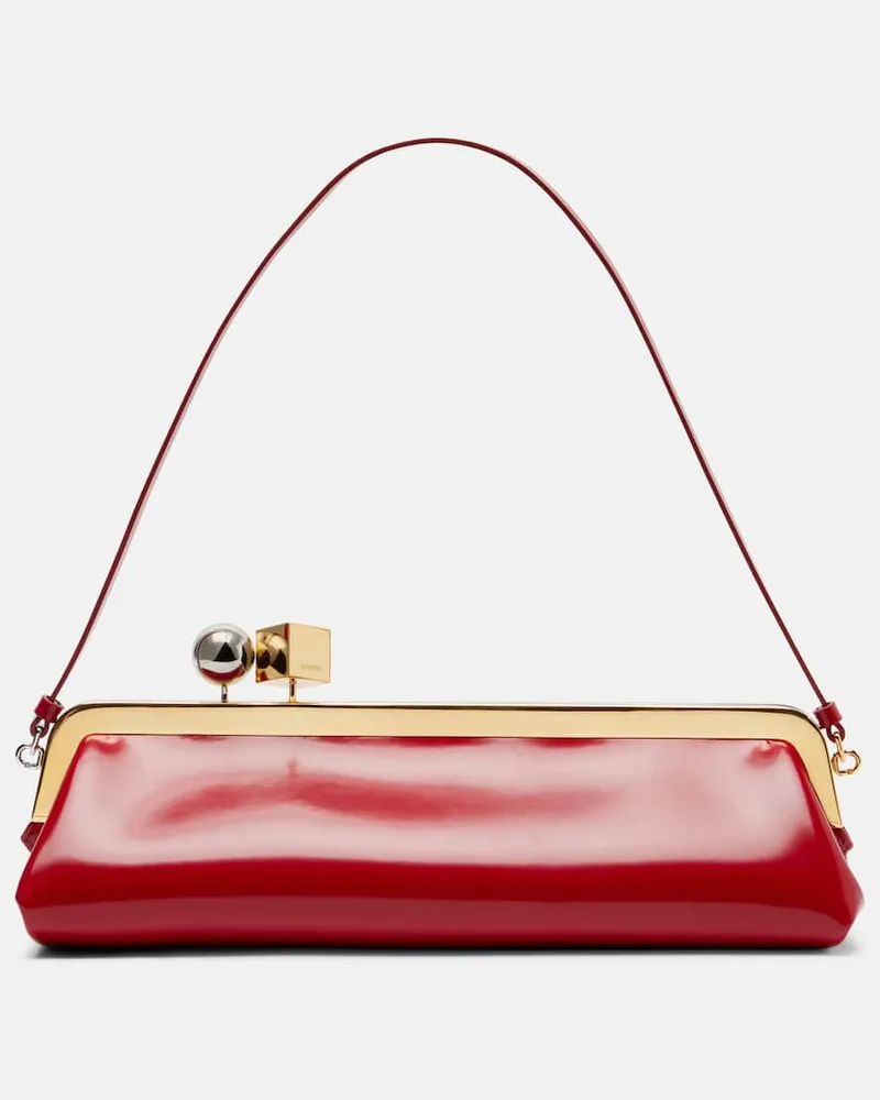 Jacquemus Clutch Salon aus Leder Rot
