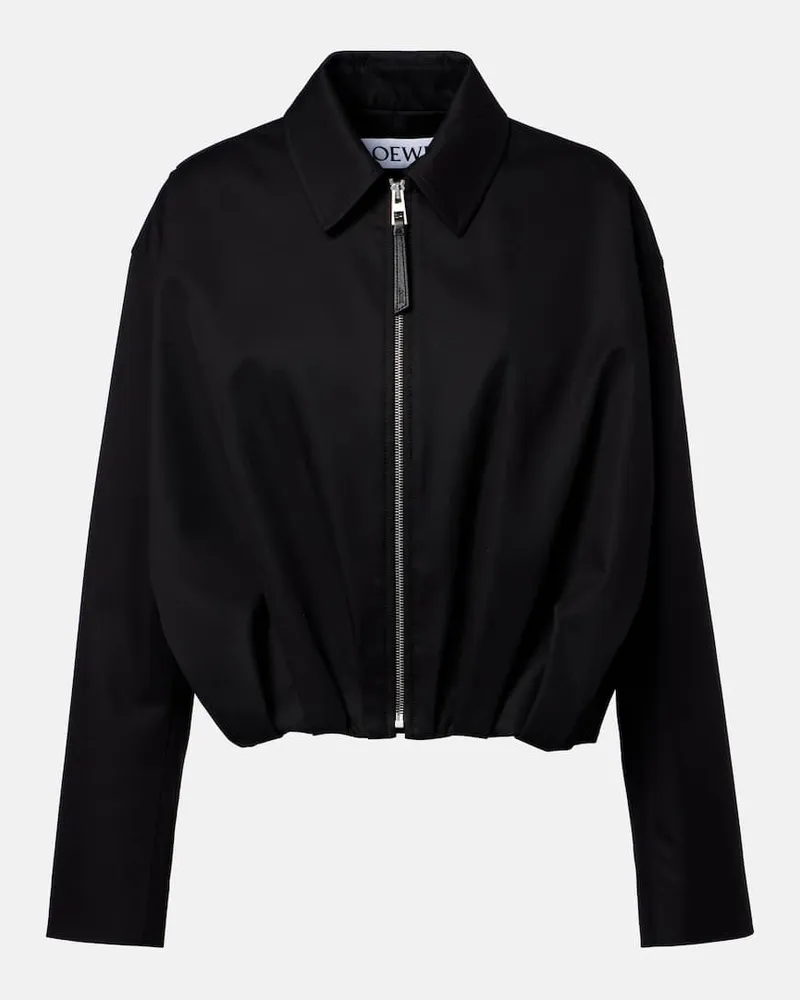 Loewe Jacke aus Twill Schwarz