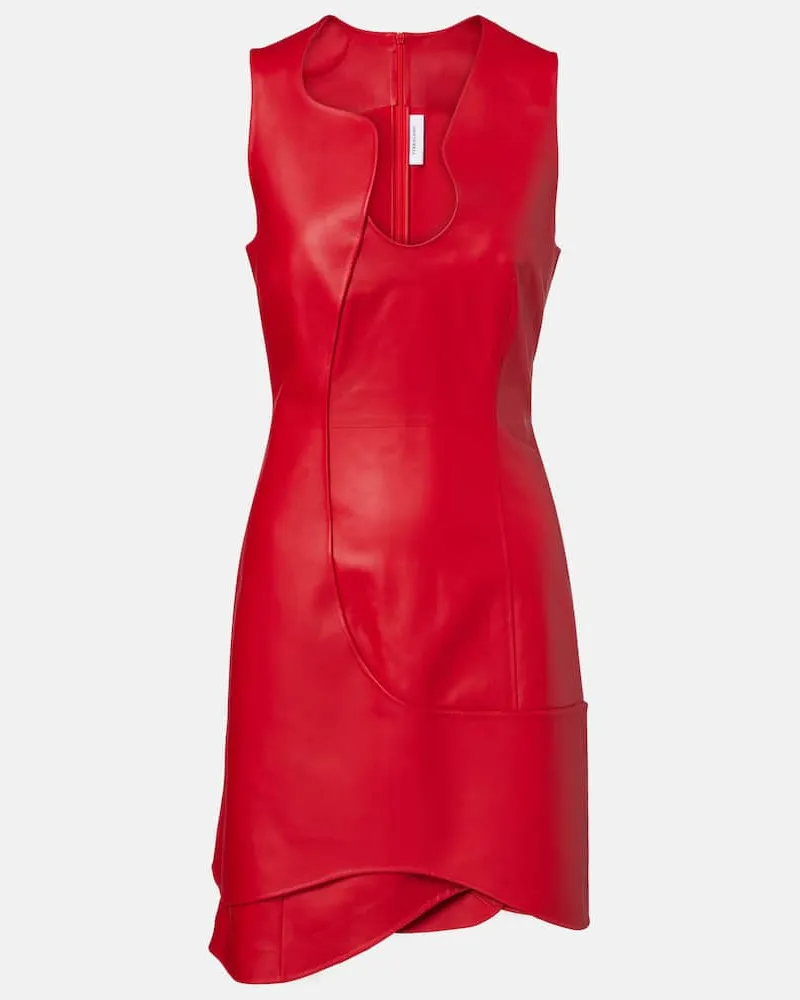 Ferragamo Minikleid aus Leder Rot