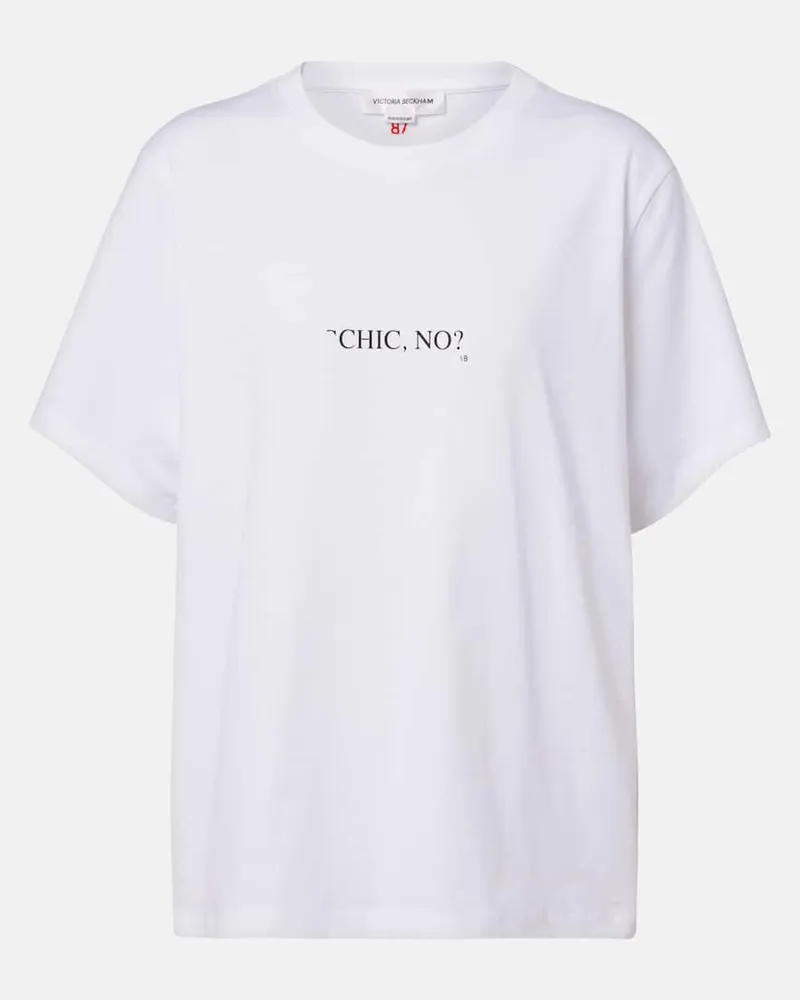 Victoria Beckham T-Shirt aus Baumwoll-Jersey Weiß