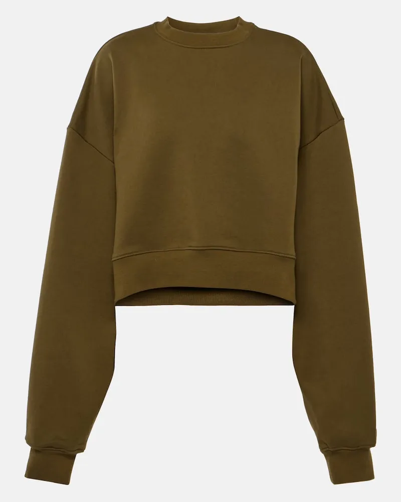 WARDROBE.NYC X Hailey Bieber Cropped-Top aus Jersey Grün