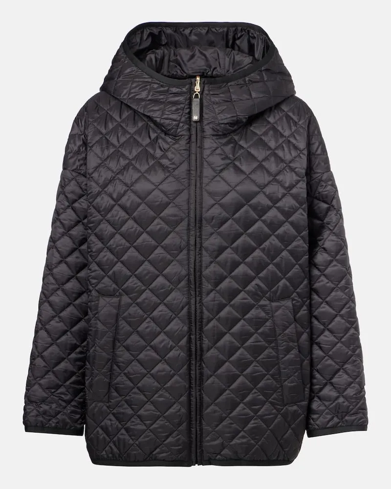 Max Mara The Cube Wattierte Jacke Leo Schwarz