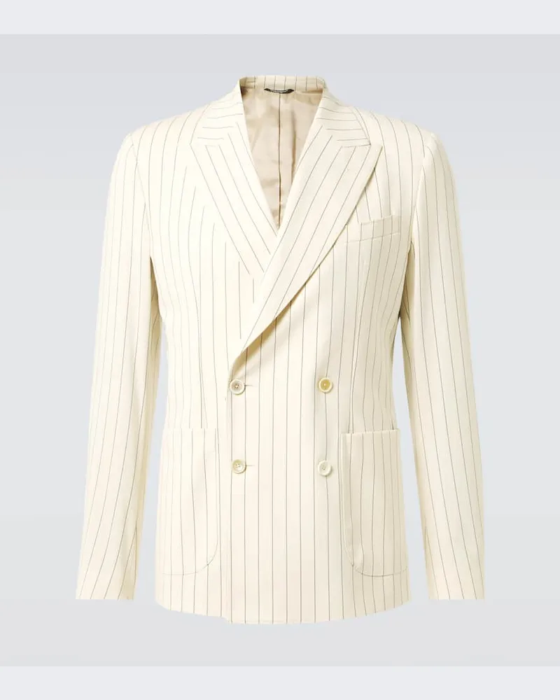 Dolce & Gabbana Blazer aus einem Baumwollgemisch Weiß