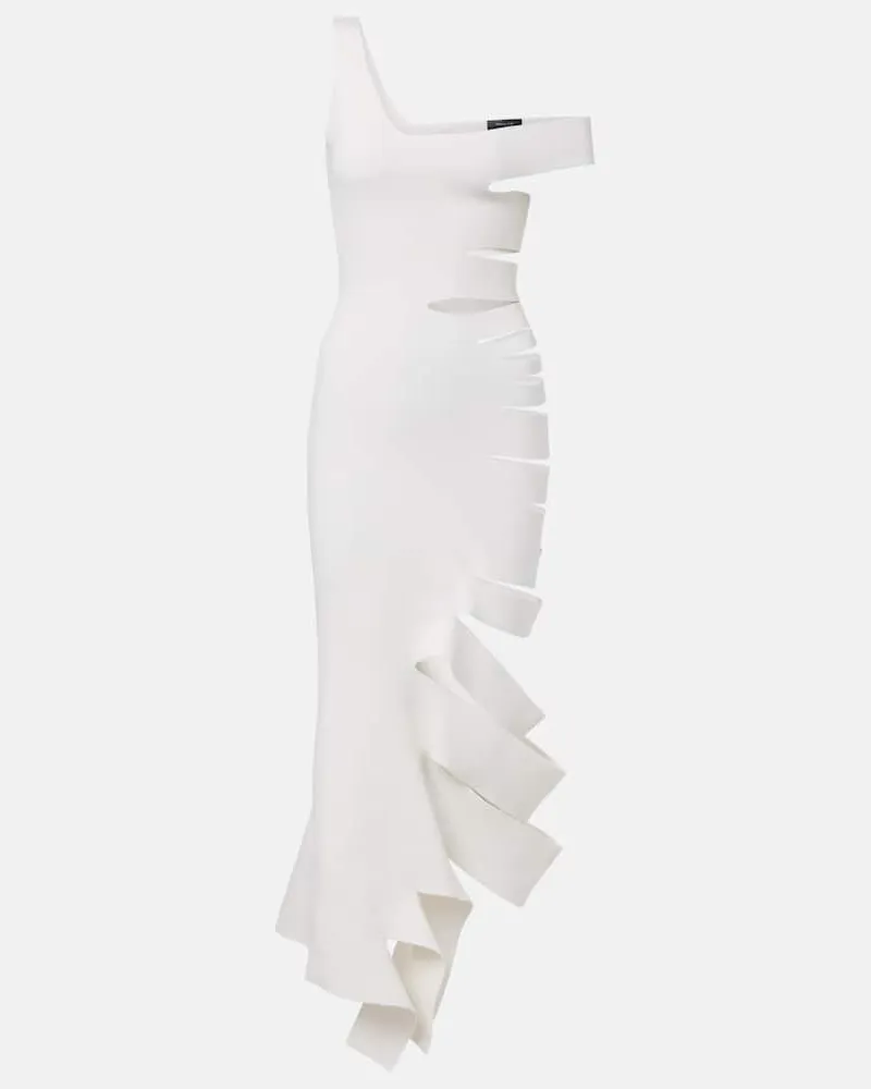 Thierry Mugler Midikleid Weiß