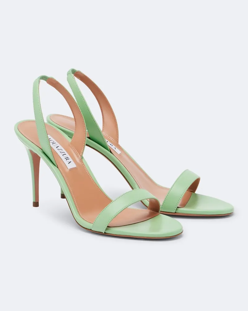 Aquazzura Slingback-Sandalen So Nude aus Leder Grün