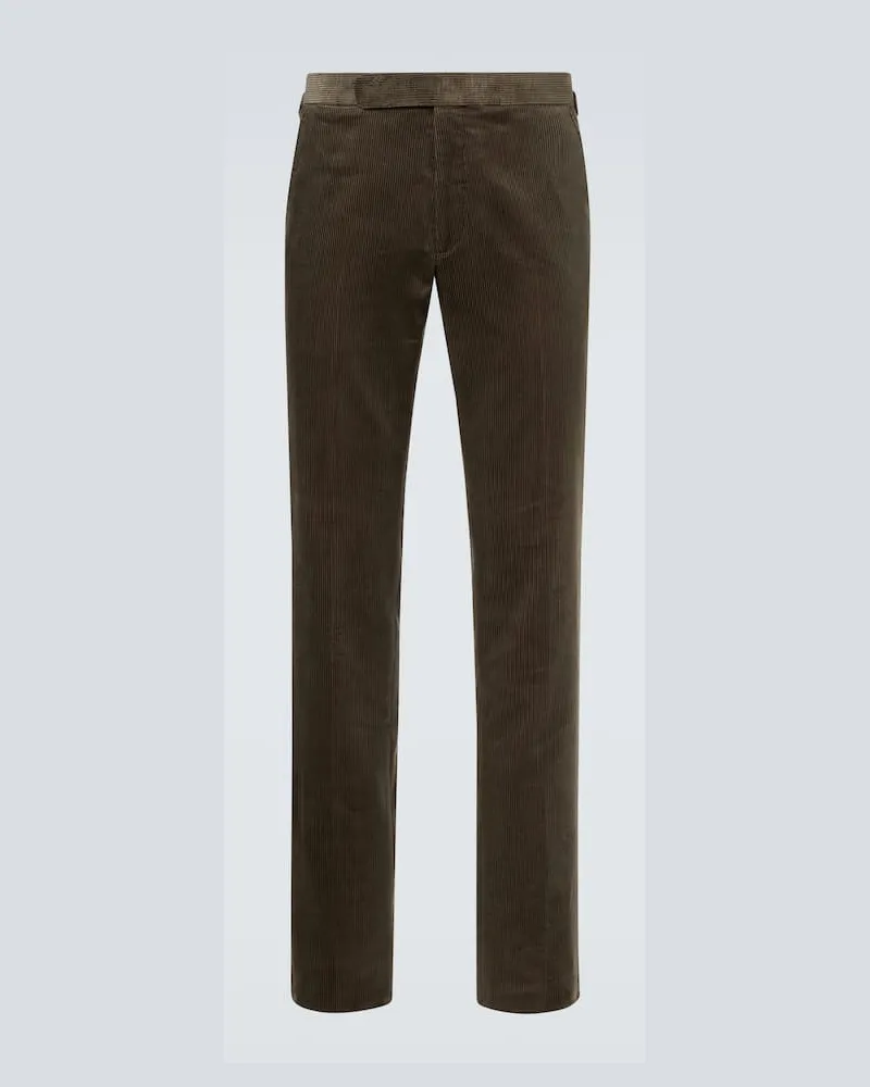 Ralph Lauren Schmale Hose aus Baumwoll-Cord Grün