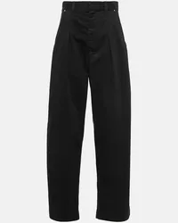 Isabel Marant High-Rise-Hose Lenadi aus Baumwolle Braun