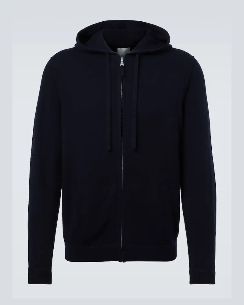 ALLUDE Kapuzenjacke aus Wolle und Kaschmir Blau