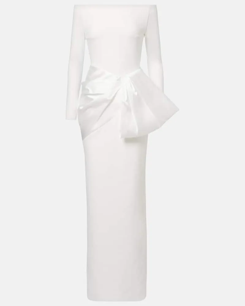 Solace London Robe Kori mit Satin Weiß