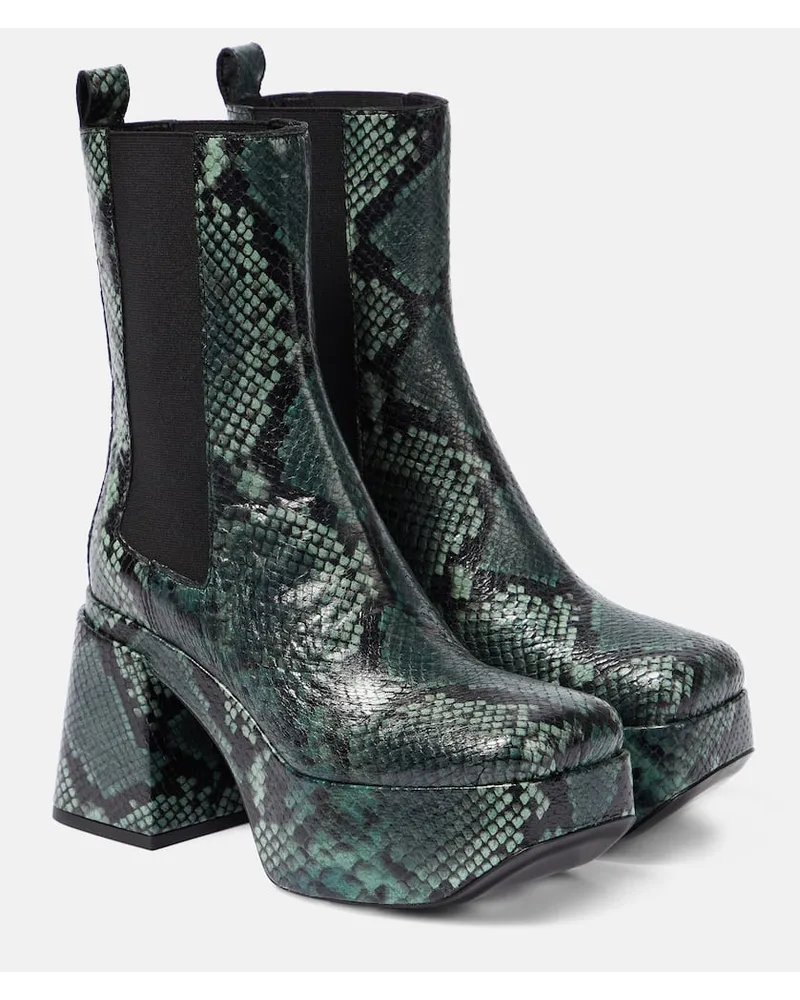 Dorothee Schumacher Plateaustiefel aus Leder Multicolor