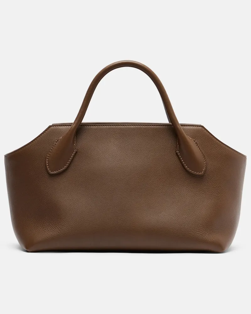 The Row Henkeltasche Terrase aus Leder Braun
