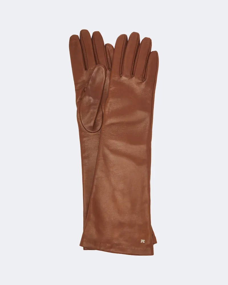 Max Mara Handschuhe aus Leder Braun