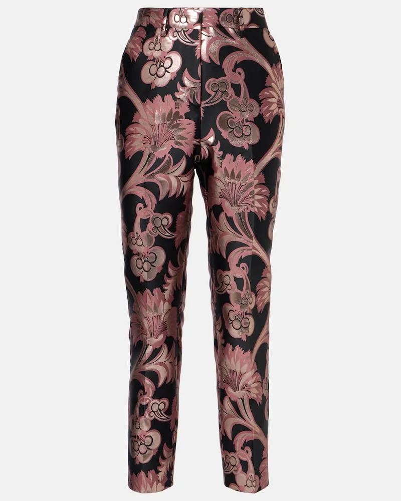 Etro Anzughose aus Jacquard Pink