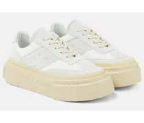 Plateau-Sneakers aus Veloursleder