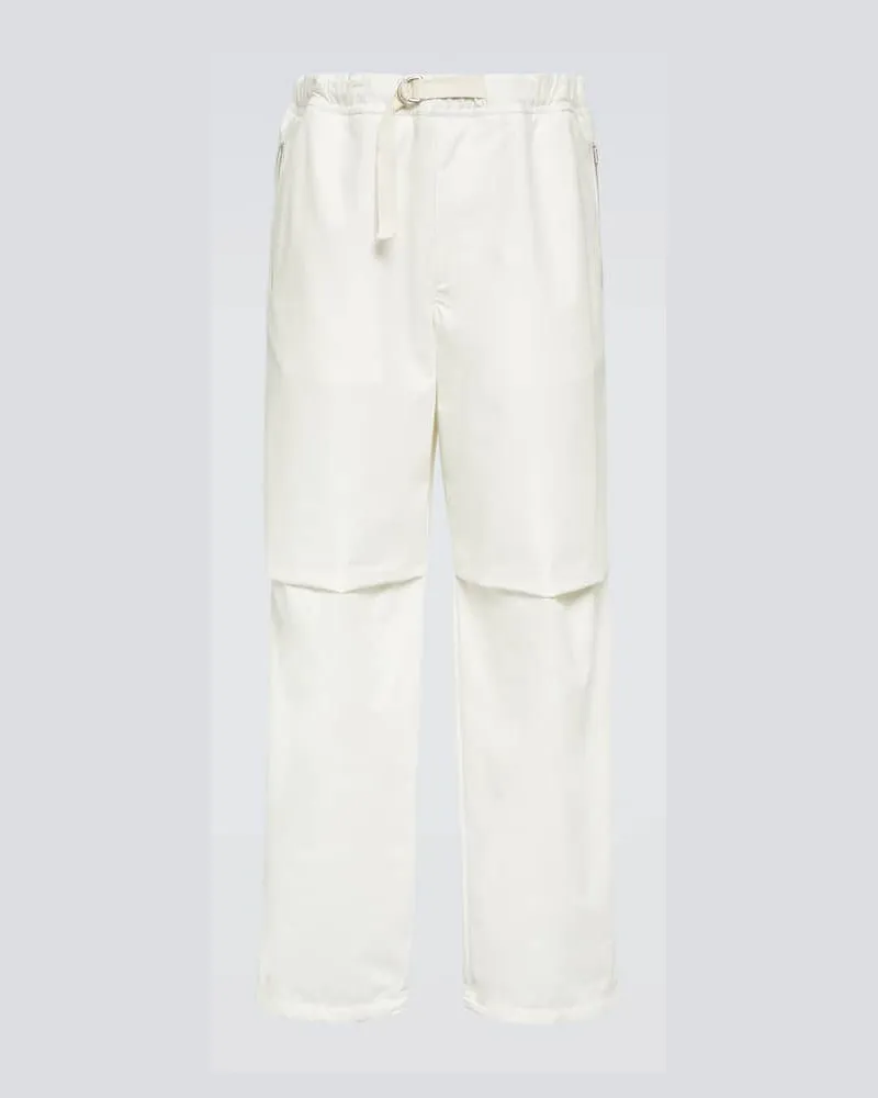 Jil Sander Hose aus Baumwolle Weiß