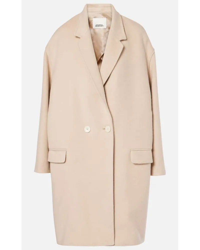 Isabel Marant Mantel Efegozi aus Wolle, Kaschmir und Seide Beige