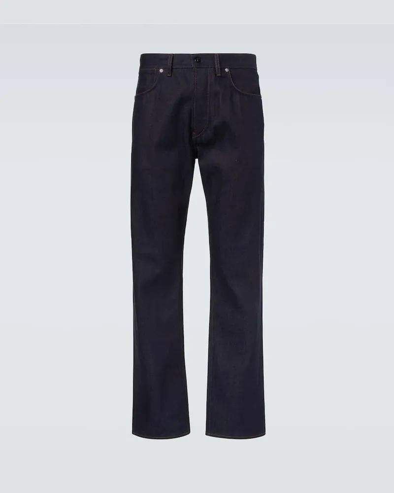 Stone Island Mid-Rise Straight Jeans Blau