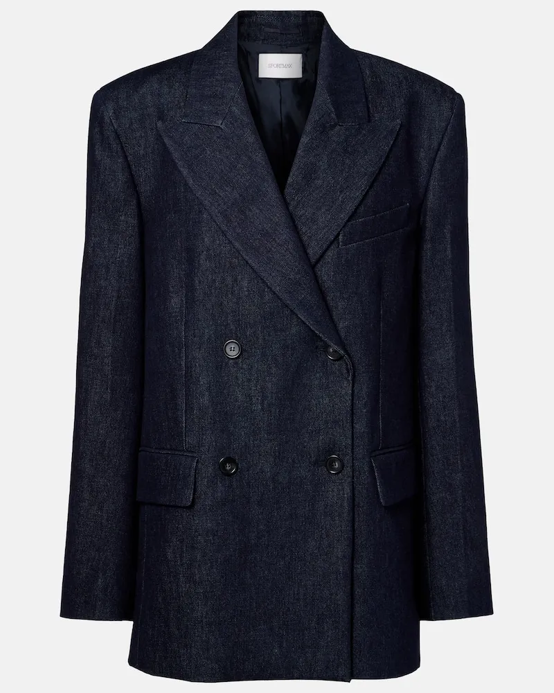 SPORTMAX Blazer Ancella aus Denim Blau