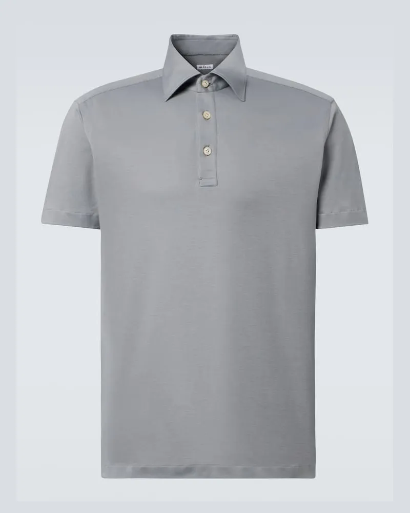 Kiton Polohemd aus Baumwolle Grau